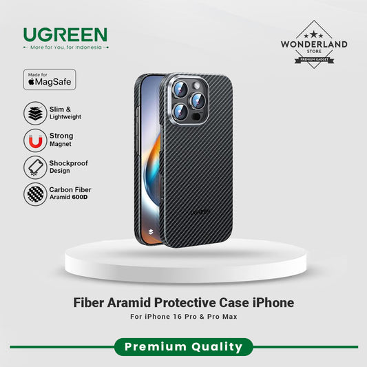 Ugreen Carbon Fiber Case Magsafe 600D Aramid for iPhone 16 Pro Pro Max Premium Case