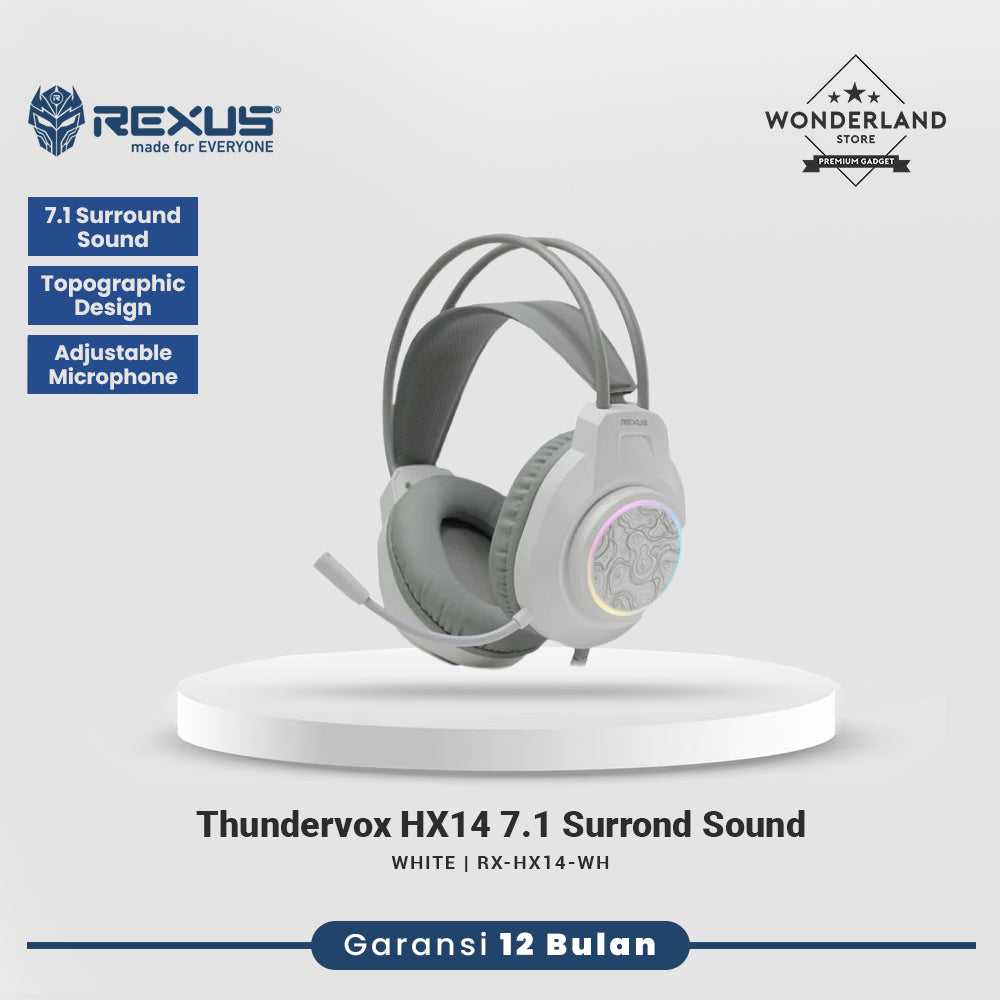 Rexus Thundervox HX14 Headset Gaming RGB with 7.1 Surround Sound & USB A