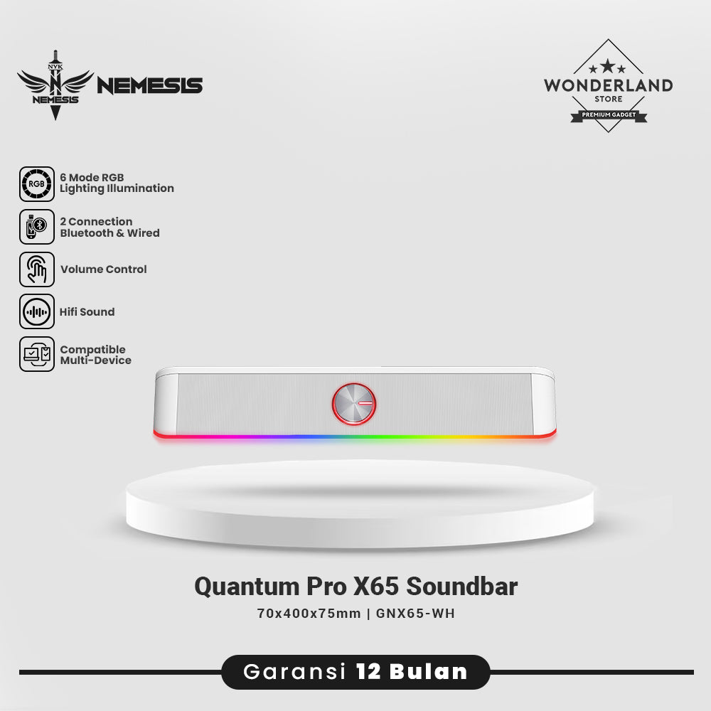 NYK Nemesis Quantum X65 Pro / X-65 Pro Quantum Soundbar Gaming Speaker RGB