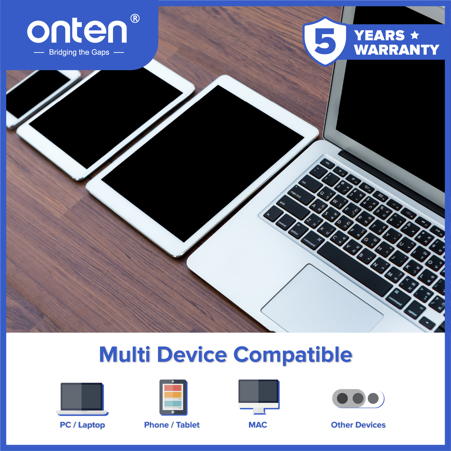 Onten Converter USB-C to HDMI 4K @30Hz Resolution Multi Device Compabillity OTN-UC931
