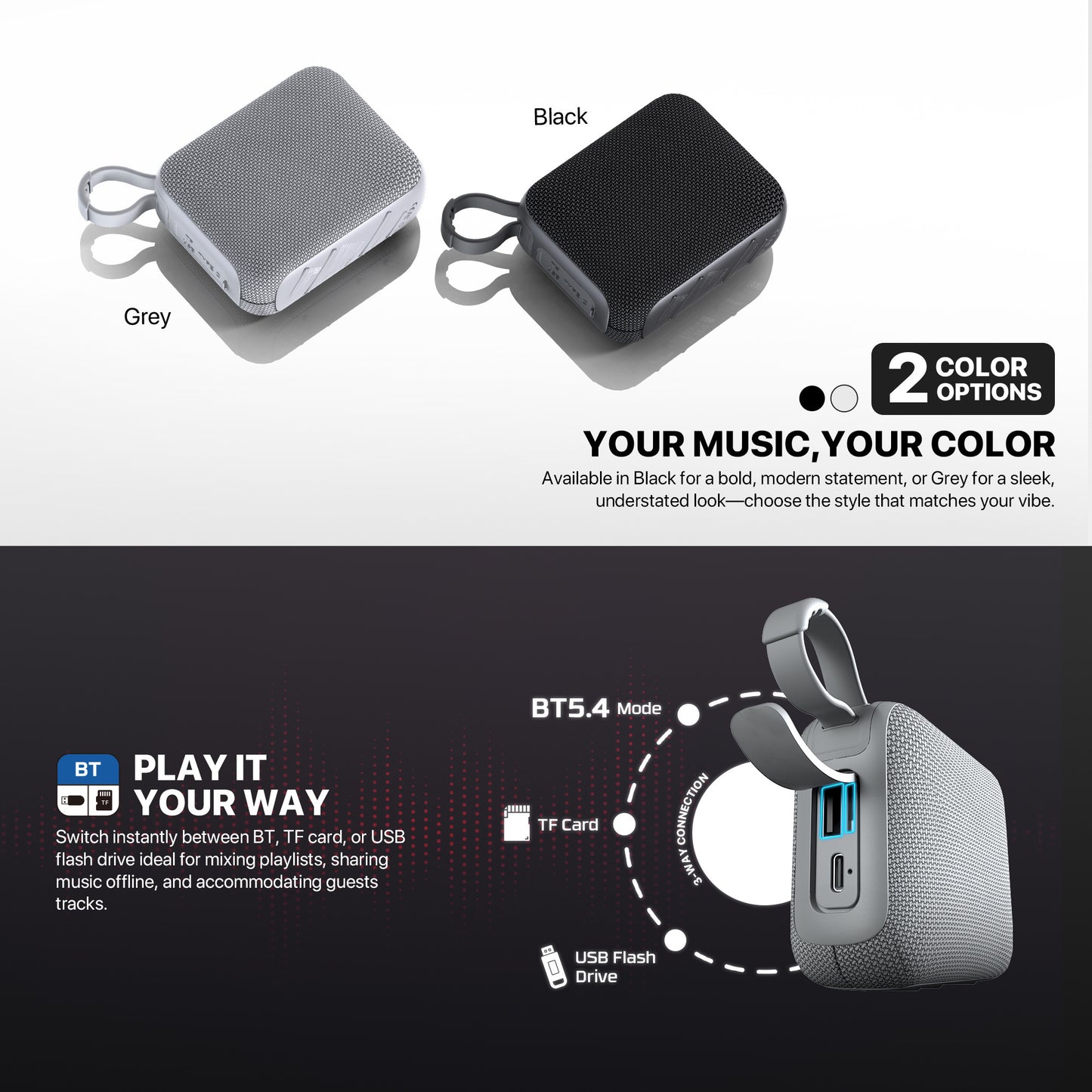 Fantech NeraBox BS153 Speaker Bluetooth 5.4 Portable Super Bass TWS Mode