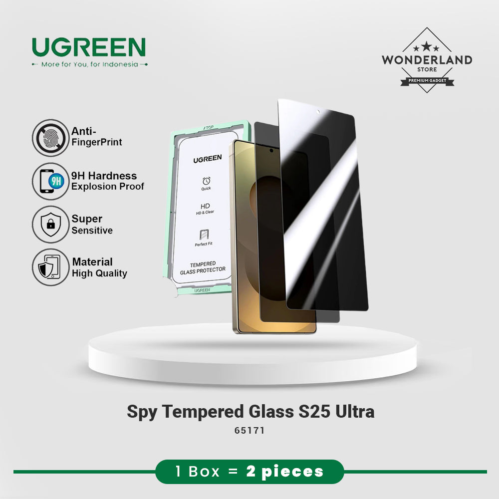 Ugren Tempered Glass HD Screen Protector For Samsung S25 Ultra Full Cover Unlocking Finger (2pcs)