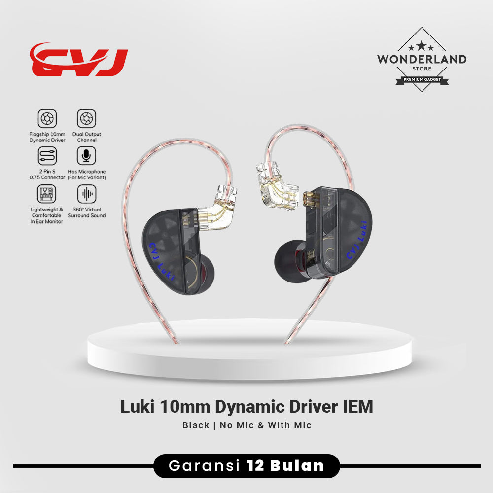 CVJ Luki 10mm Dynamic Driver In Ear Monitor Earphone With Microphone
