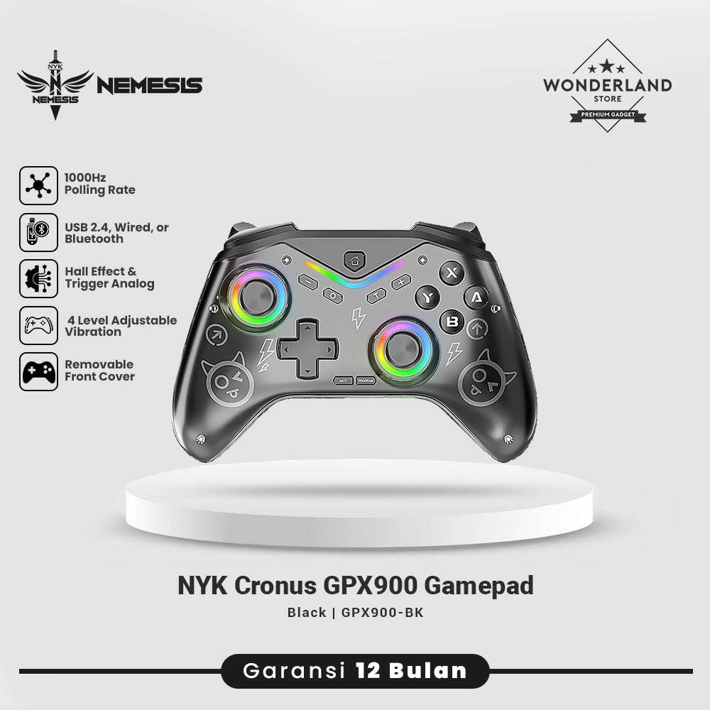 NYK Nemesis Cronus GPX900 / GPX-900 Gamepad Controler 3 in 1 Wireless 2.4Ghz Trimode Connection Hall Effect