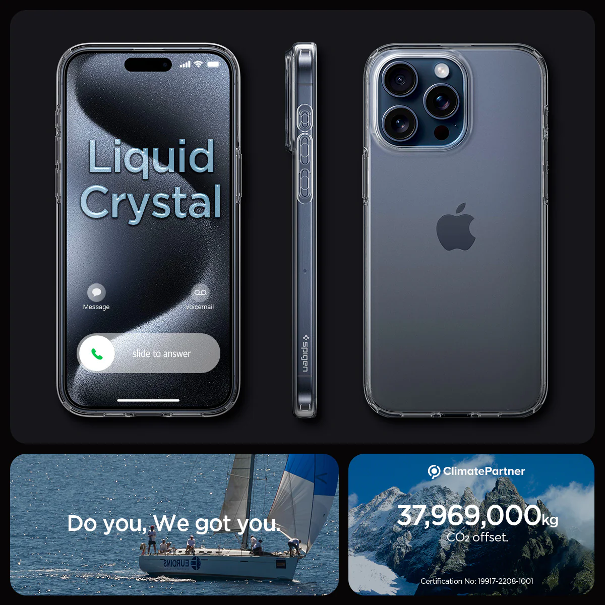 Spigen Case iPhone 15 Pro Max Plus Spigen Liquid Crystal Clear Soft Casing
