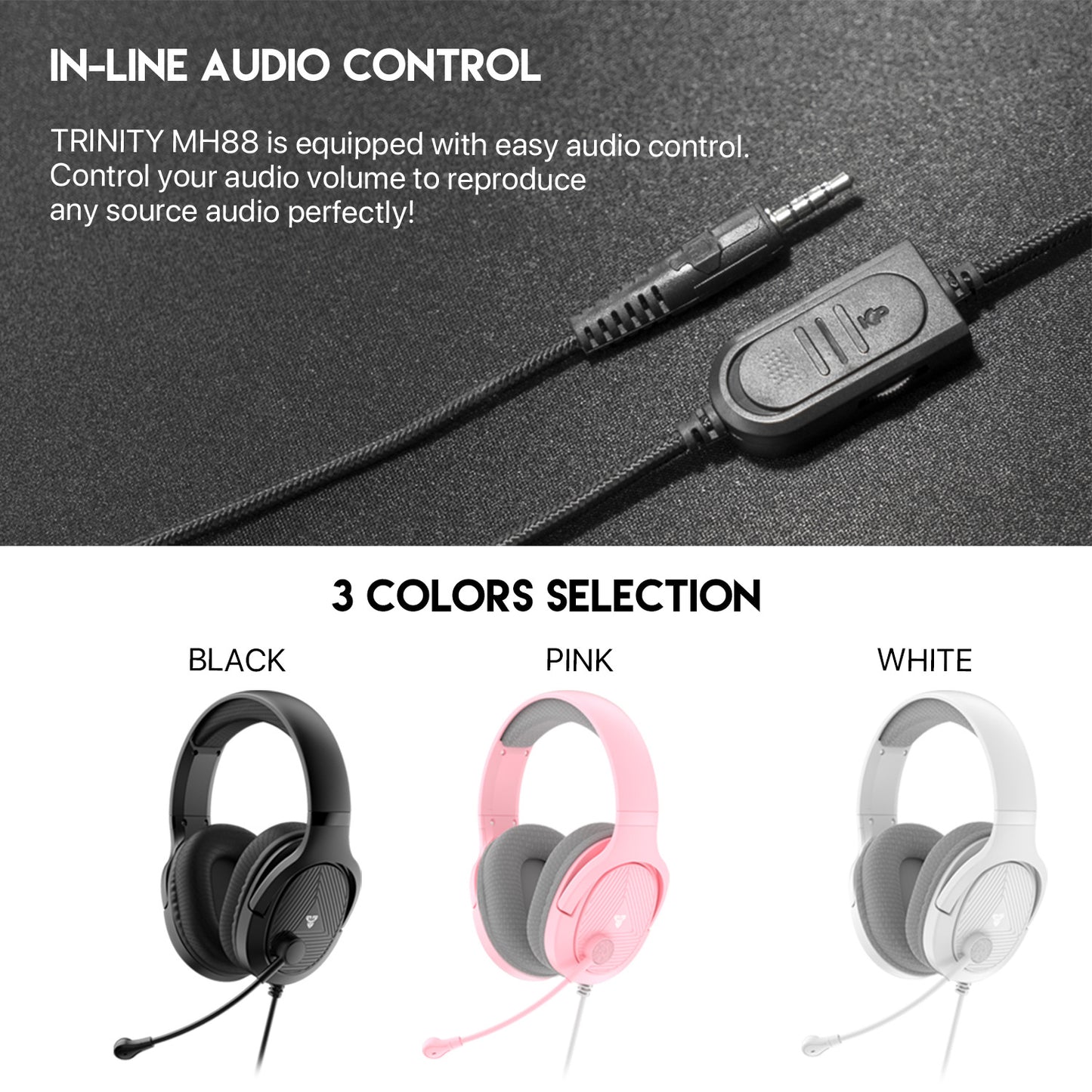 Fantech TRINITY MH88 Headset Gaming PC Kabel Super Bass Headphone 3.5mm Jack