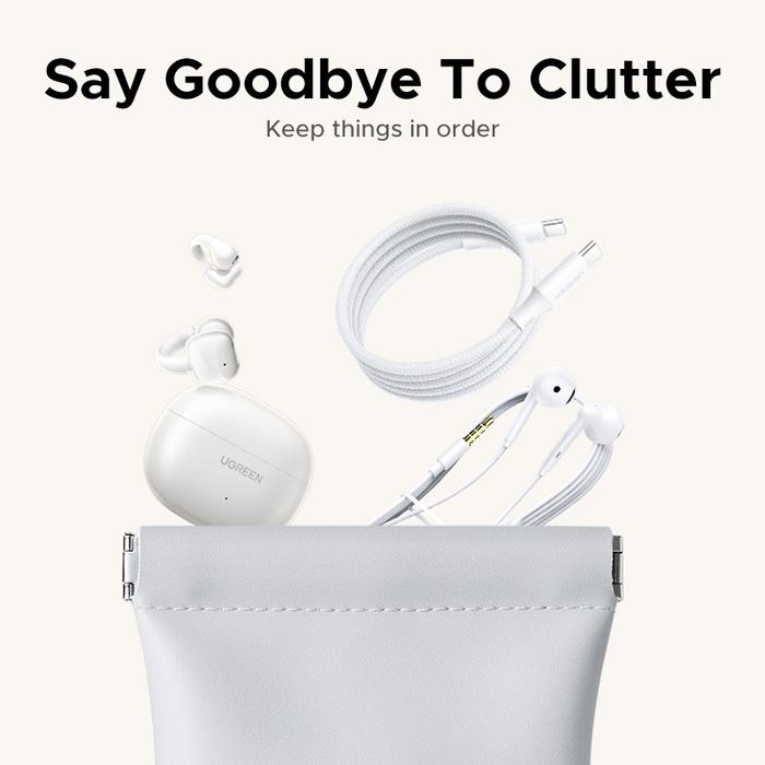 Ugreen Magnetic Pouch Earphone Storage Bag Waterproof Tas TWS Kabel Charger
