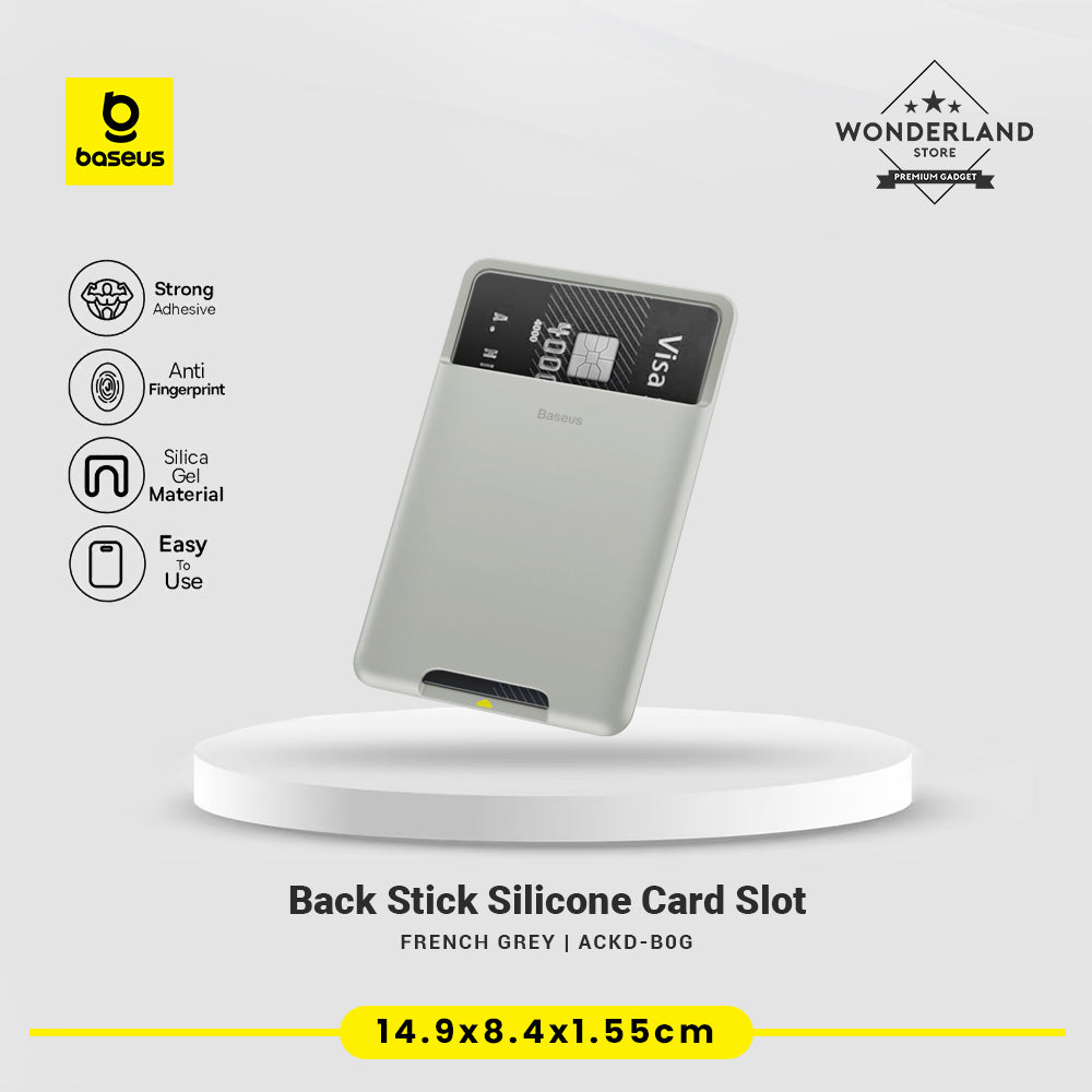 Baseus Silicone Stick Card Wallet Card Holder Sticky Silicone Card Tempelan Kartu ACKD