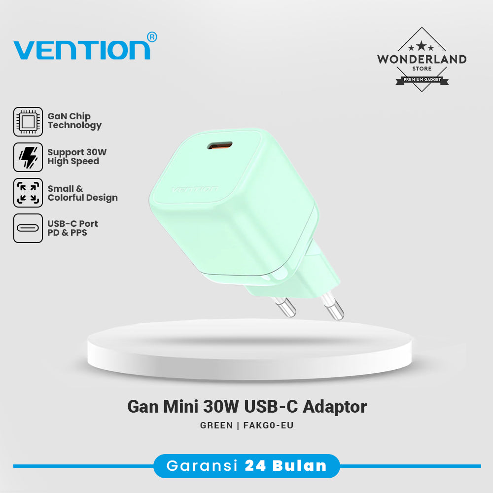 Vention GaN Mini 30W Fast Charger Adapter Super PD Power Delivery Quick Charge