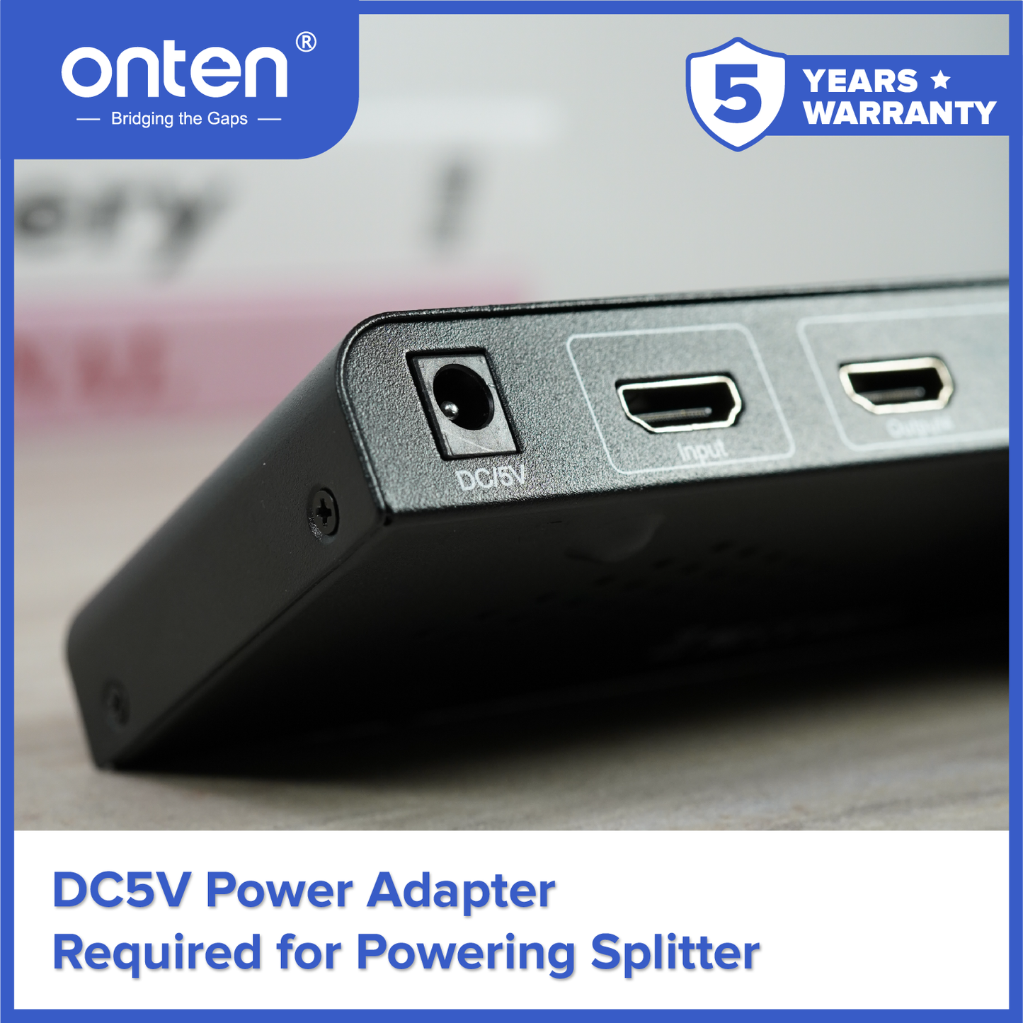 Onten HDMI Splitter 4K 1080P 1 Input 4 Output Multi Device Compabillity OTN-CS144S