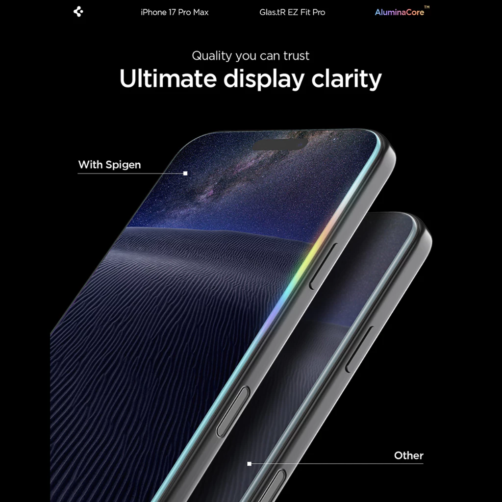 Spigen Tempered Glass for iPhone 17 Pro Max Air Spigen GlastR EZ Fit Pro HD with Tray Clear Privacy