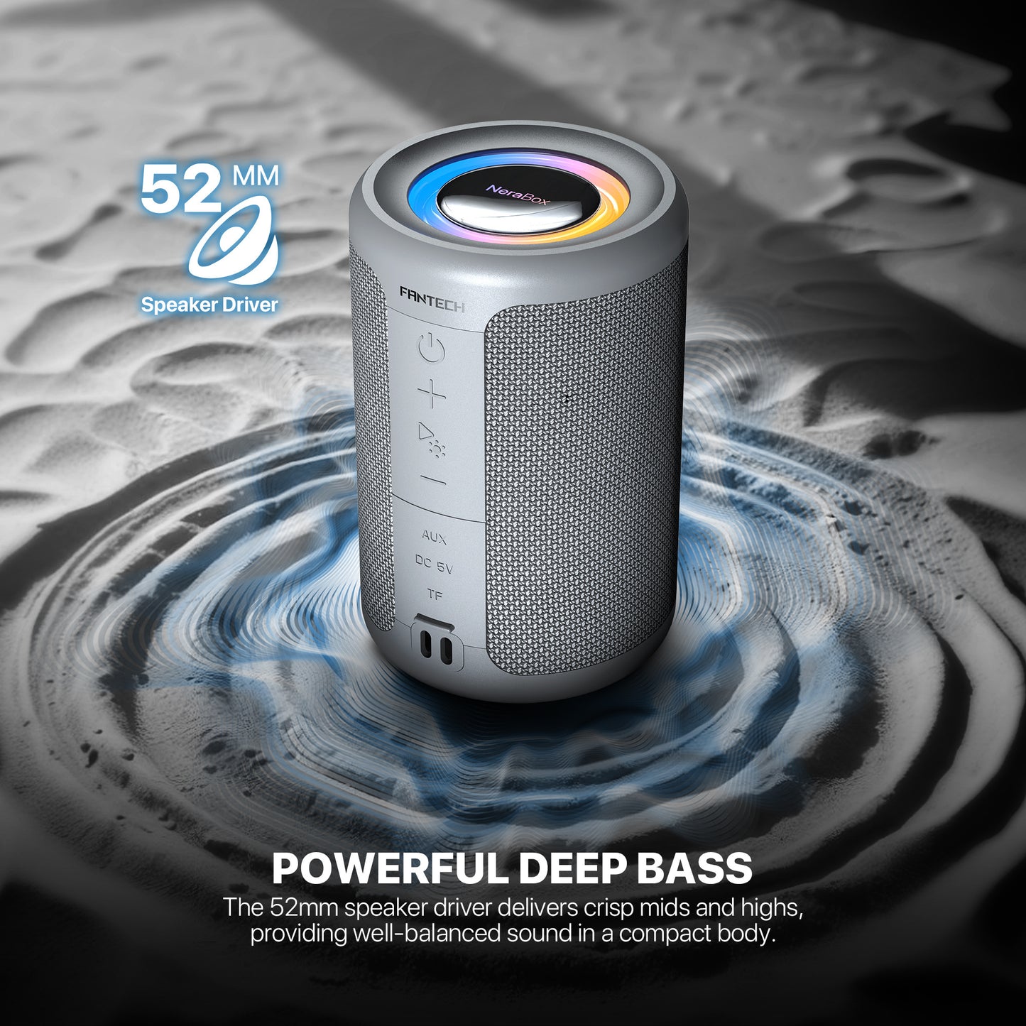Fantech BS154 Powerfull Bass 52mm 5W RMS TWS Mode Bluetooth 5.4 RGB Estetik 1200 mAh