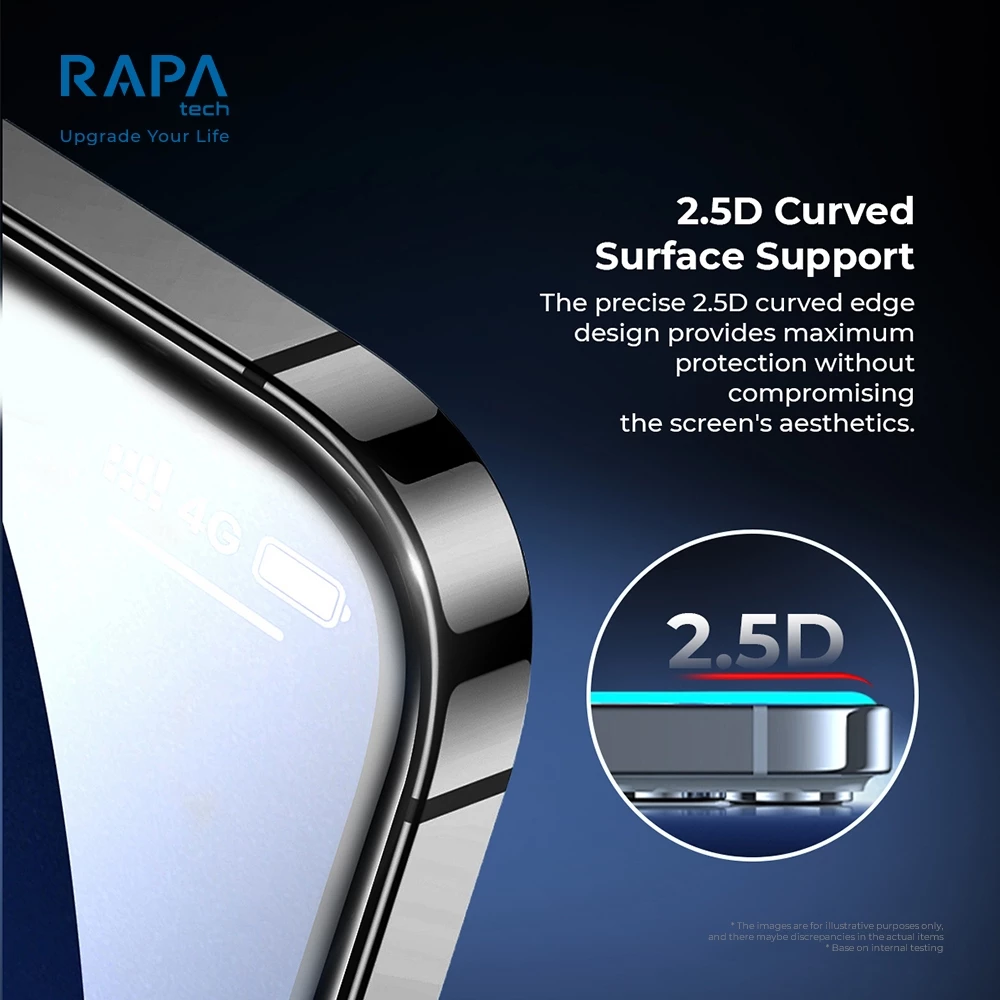 RAPAtech Premium Tempered Glass iPhone 13 13 Pro 14 16E Easy Fit