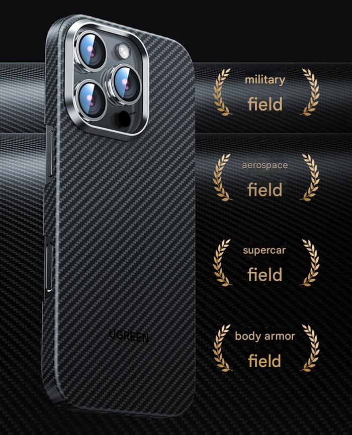 Ugreen Carbon Fiber Case Magsafe 600D Aramid for iPhone 16 Pro Pro Max Premium Case