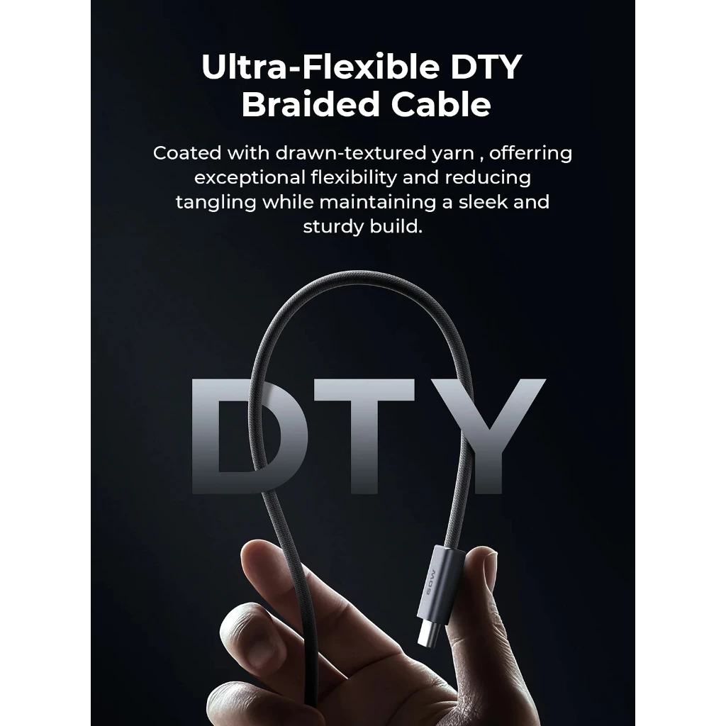 Aukey Circle Blink Kabel Charger USB-C to USB-C 240W Fast Charging Nylon Braided