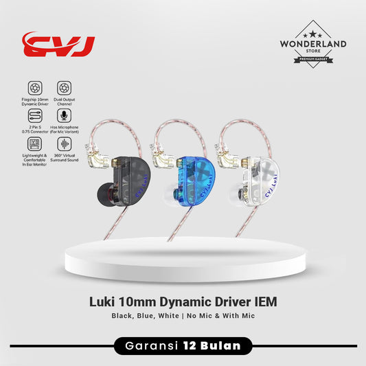 CVJ Luki 10mm Dynamic Driver In Ear Monitor Earphone With Microphone