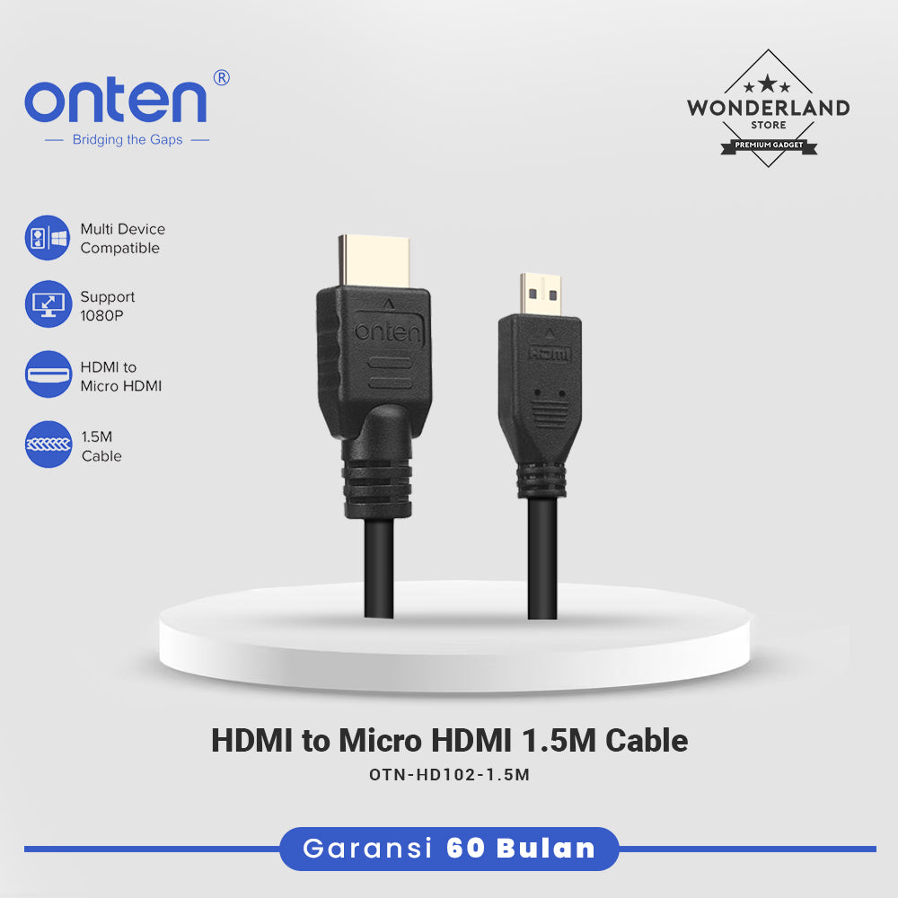 Onten Kabel HDMI To Micro HDMI / Mini HDMI Male 1080P Multi Device Compatible OTN-HD102 / OTN-HD105