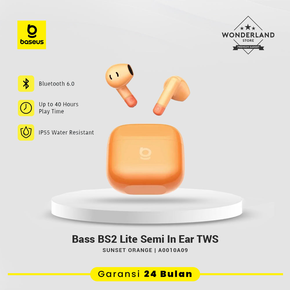 Baseus Bass BS2 Lite Semi In Ear TWS True Wireless Bluetooth Earphones SuperBass Enhanced Sound