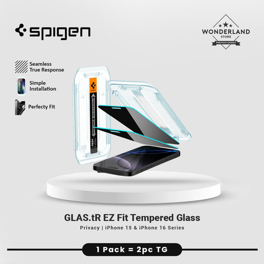 Spigen Tempered Glass iPhone 15 / iPhone 16 Pro Max Air Spigen GlastR EZ Fit Pro HD Clear Privacy
