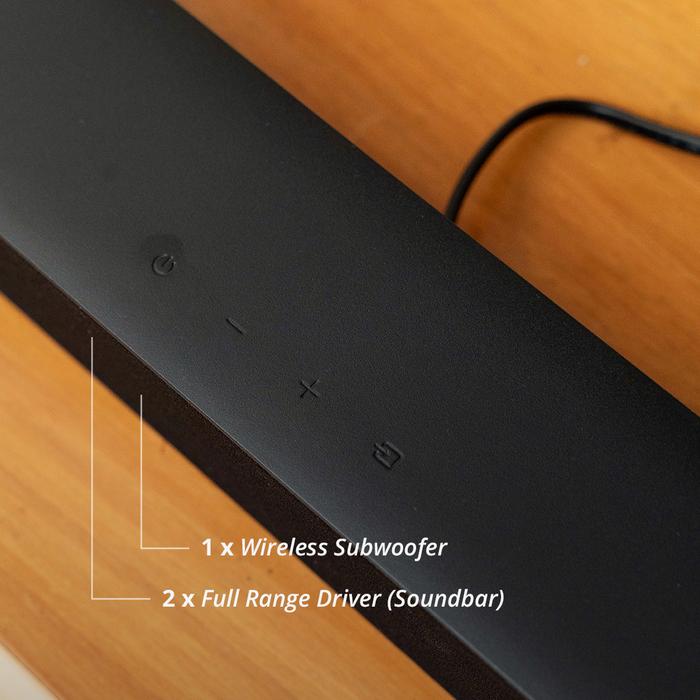 Eggel Stage Max Soundbar / Sound Bar with Wireless Subwoofer + Dolby Audio