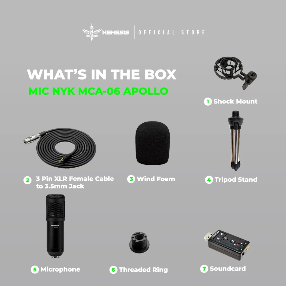 NYK Nemesis MCA-06 / MCA06 Apollo Condenser Microphone with Adjustable Stand