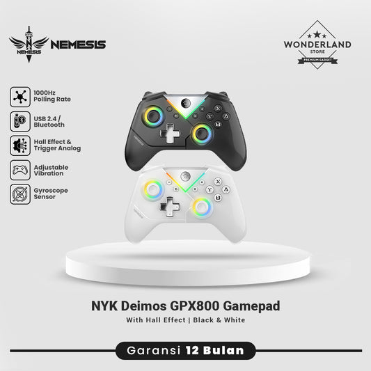 NYK Nemesis Deimos GP800 / GP-800 Gamepad Wireless Connection 2In1 RGB Controller with Hall Effect