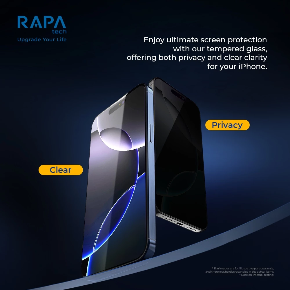RAPAtech Premium Tempered Glass iPhone 13 13 Pro 14 16E Easy Fit