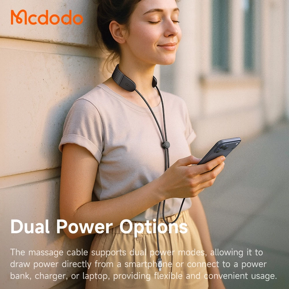 Mcdodo 3in1 Kabel Data USB-C to C with Tali Lanyard + Alat Pijat Massage 100W PD Fast Charging