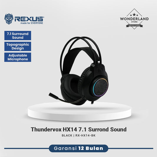 Rexus Thundervox HX14 Headset Gaming RGB with 7.1 Surround Sound & USB A