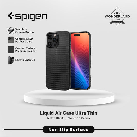 Spigen Case for iPhone 16 Series Liquid Air Softcase Ultra Slim Protection iPhone 16 Plus Pro Max