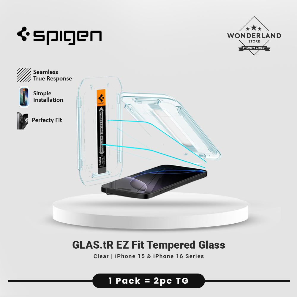 Spigen Tempered Glass iPhone 15 / iPhone 16 Pro Max Air Spigen GlastR EZ Fit Pro HD Clear Privacy