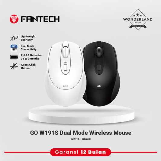Fantech GO W191S Mouse Wireless Office Silent Click 2.4Ghz Bluetooth 1600DPI