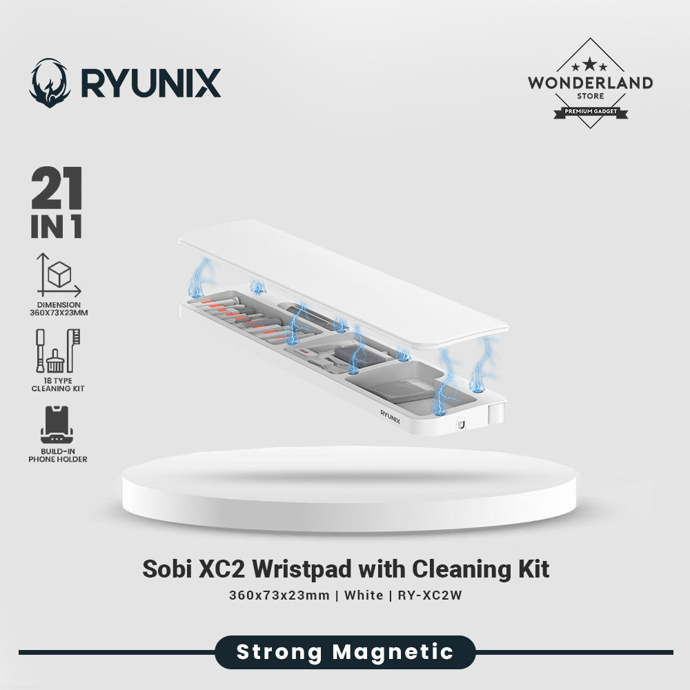 Sades Ryunix Wristpad Sobi CX2 Wristpad for Gaming Keyboard with Universal Cleaning Kit 21in1