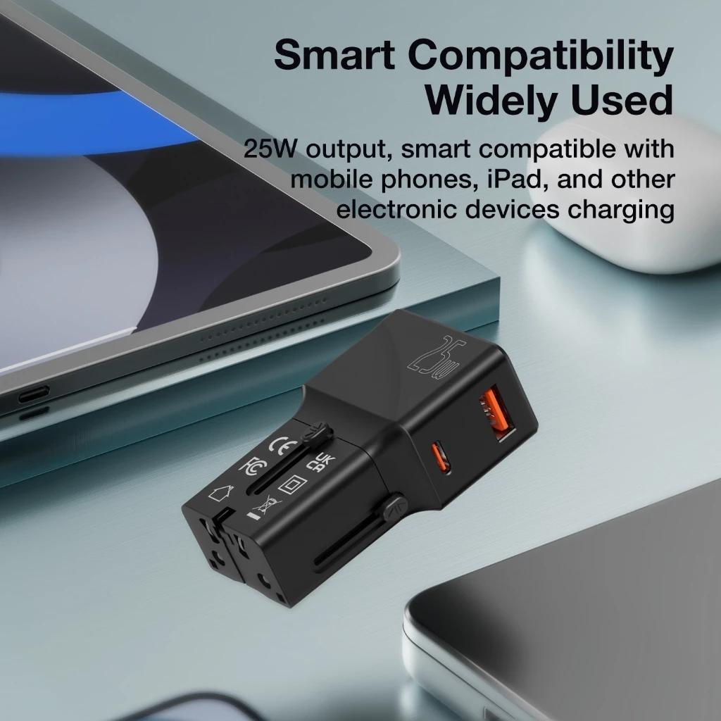 KIIP Universal Travel Adapter 25W 30W 45W PD PPS QC Fast Charging EU/US/US/JP/AU