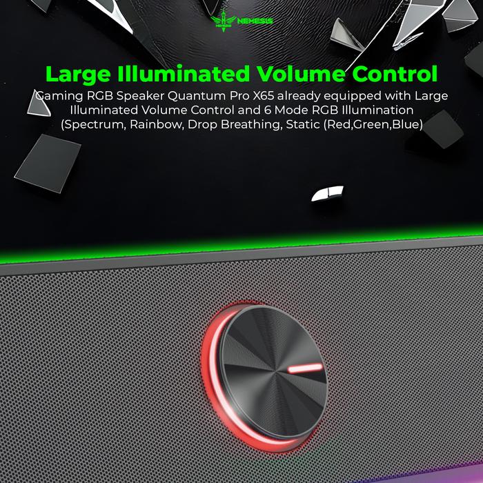 NYK Nemesis Quantum X65 Pro / X-65 Pro Quantum Soundbar Gaming Speaker RGB