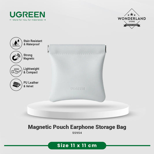 Ugreen Magnetic Pouch Earphone Storage Bag Waterproof Tas TWS Kabel Charger