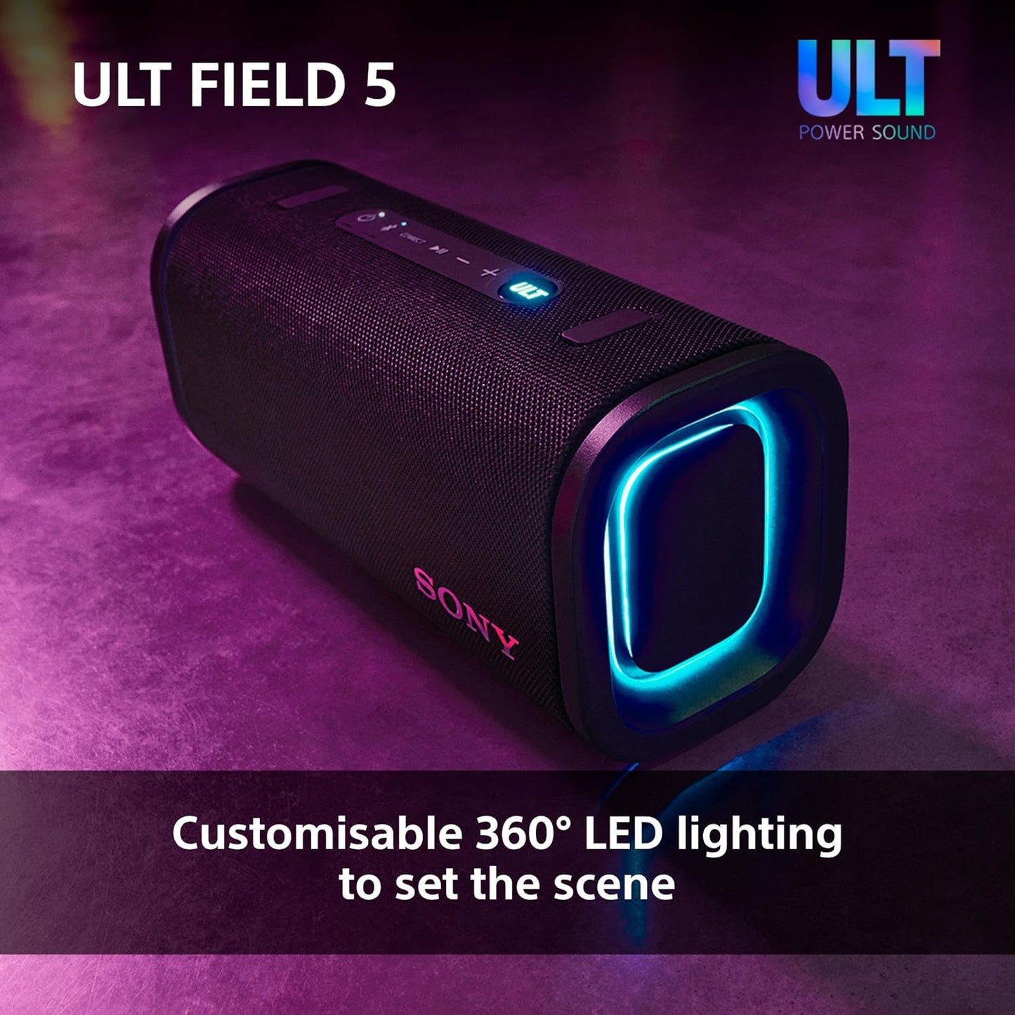 Sony ULT FIELD 5 Wireless Portable Bluetooth Speaker Waterproof IP67 360 Lighting