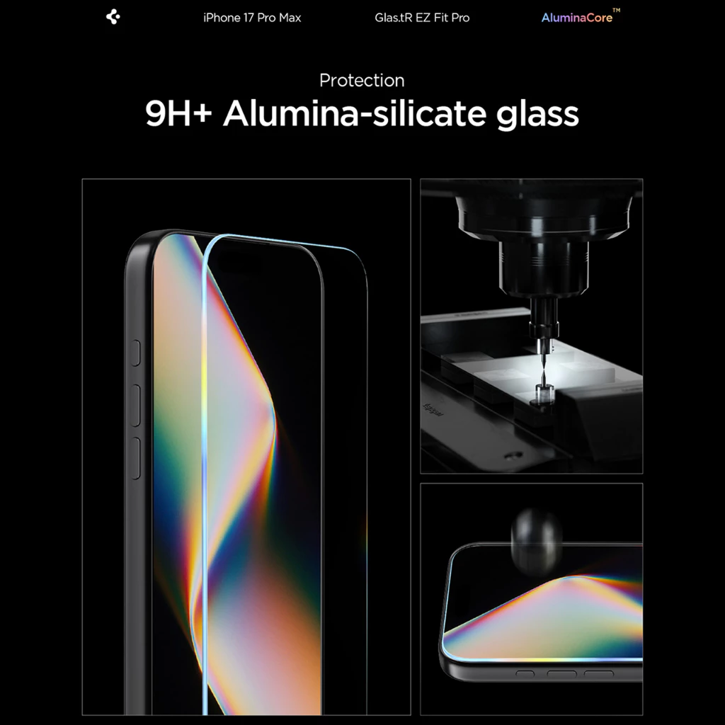 Spigen Tempered Glass for iPhone 17 Pro Max Air Spigen GlastR EZ Fit Pro HD with Tray Clear Privacy
