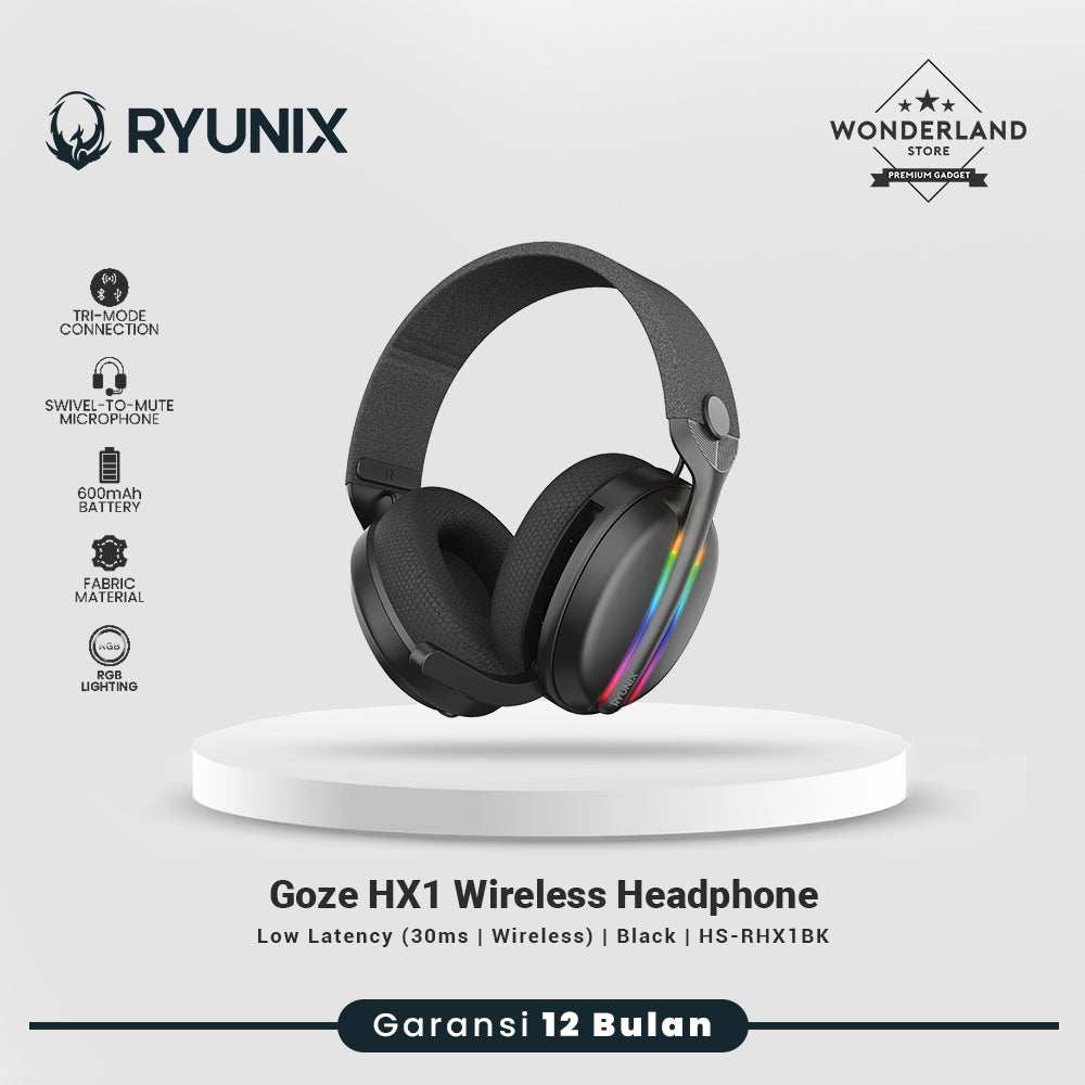 Sades Ryunix Goze HX1 Headset Gaming Wireless Bluetooth Tri Mode Connection
