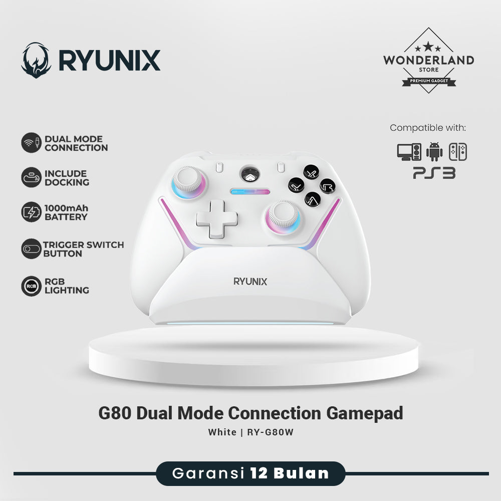 Sades Ryunix G80 Gamepad Hall Effect Dual Mode Gaming Controller Dual Motor Vibration