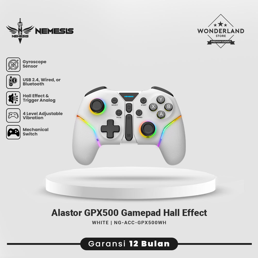 NYK Nemesis Alastor GPX500 Gamepad 3in1 Connection Mechanical RGB with Hall Effect GX500