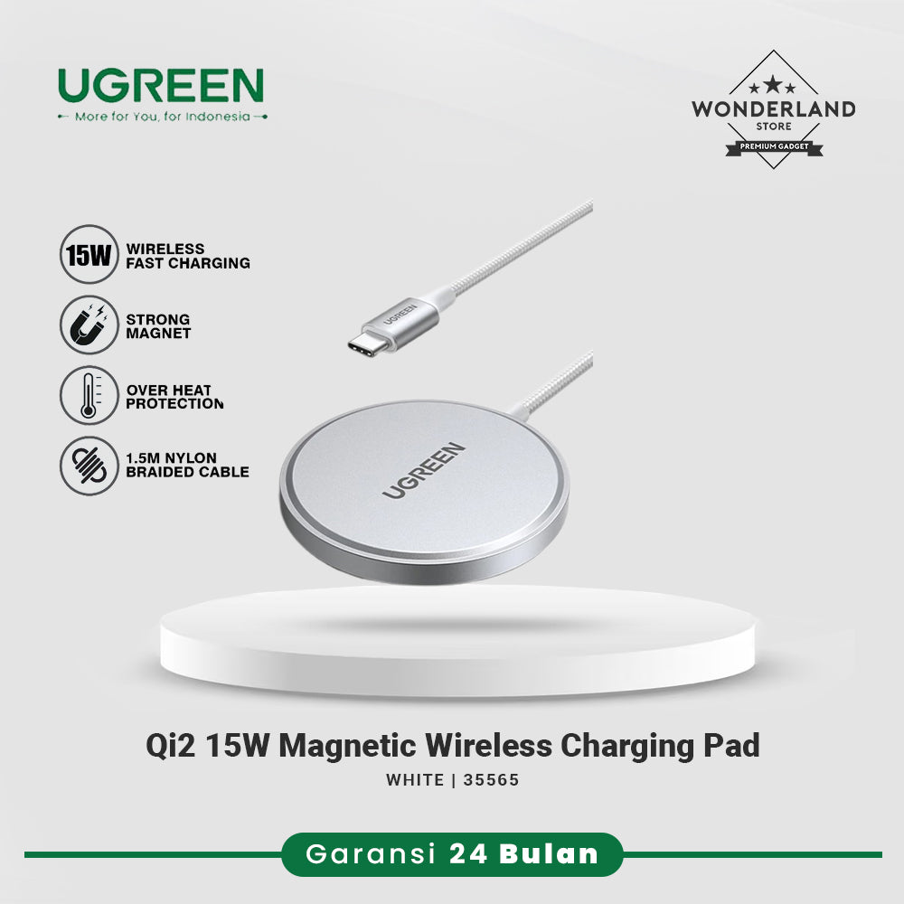 Ugreen Wireless Charging Pad Magsafe Qi2 Magnetic Wireless Charger Fast Charging 15W
