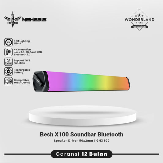 NYK Nemesis BESH X100 / X-100 Soundbar Speaker Bluetooth Portable RGB