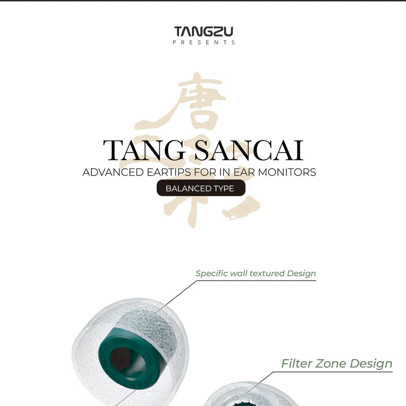 Tangzu Tang Sancai Advance Balanced Premium Eartips for In Ear Monitor IEM Medical Grade
