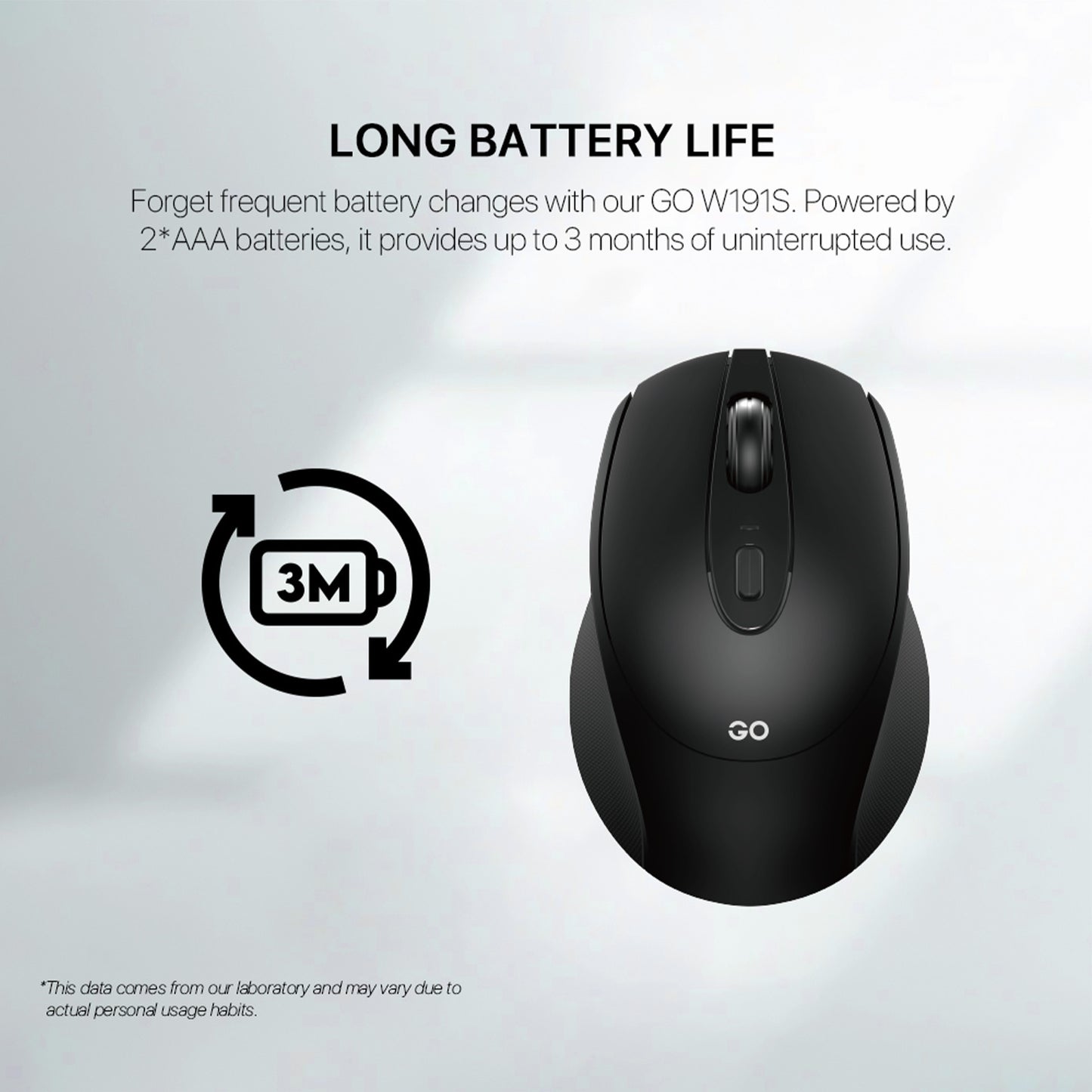 Fantech GO W191S Mouse Wireless Office Silent Click 2.4Ghz Bluetooth 1600DPI
