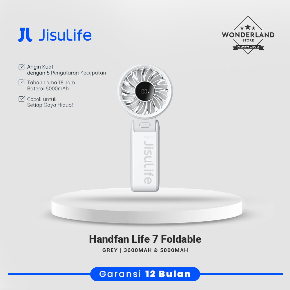 Jisulife Handfan Life 7 Life7 Fold 5S 3600mAh 5000mAh Foldable Portable 5 Speeds