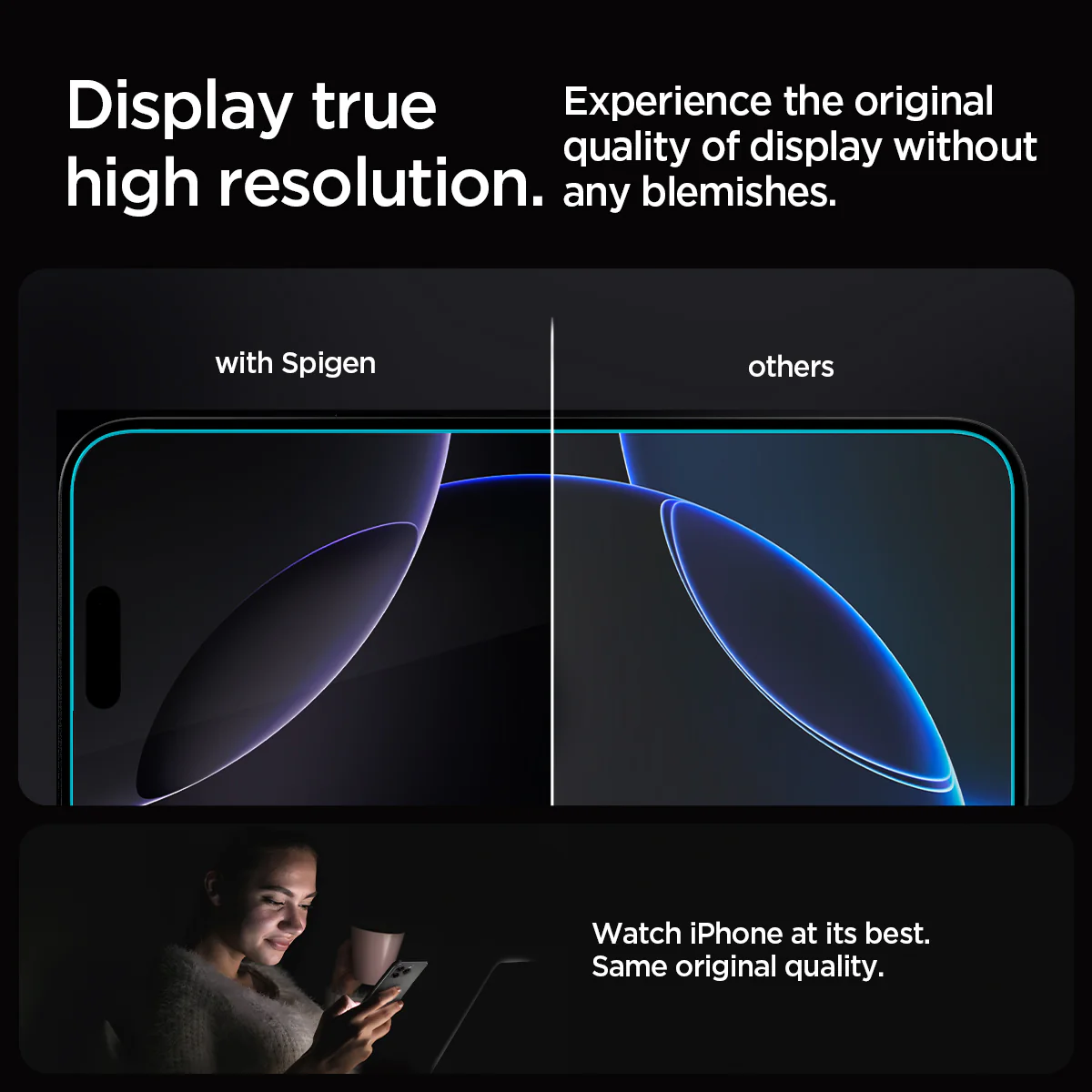 Spigen Tempered Glass iPhone 15 / iPhone 16 Pro Max Air Spigen GlastR EZ Fit Pro HD Clear Privacy