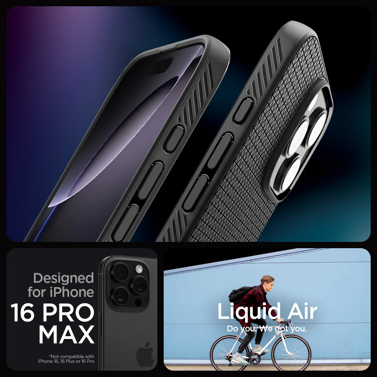 Spigen Case for iPhone 16 Series Liquid Air Softcase Ultra Slim Protection iPhone 16 Plus Pro Max