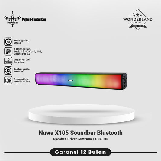 NYK Nemesis Nuwa X105 / Nuwa X-105 Speaker Bluetooth Portable With RGB