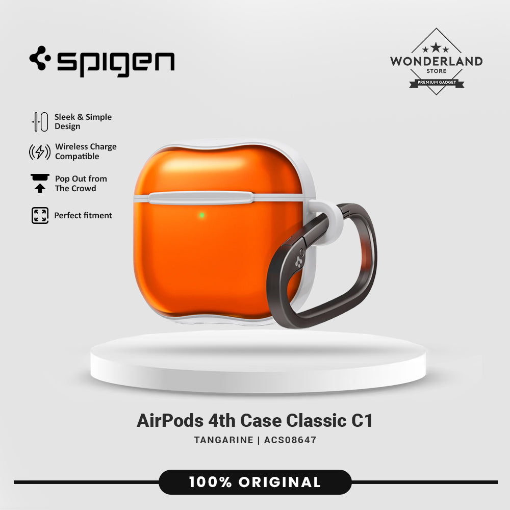 Spigen Case Airpods Gen 4 Spigen Classic C1 Hybrid Anti Crack Shock Cover Matte Slim Non Slip Casing